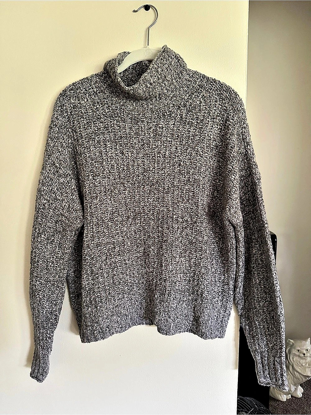 American Eagle Chunky Turtleneck Sweater in Gray Size XS